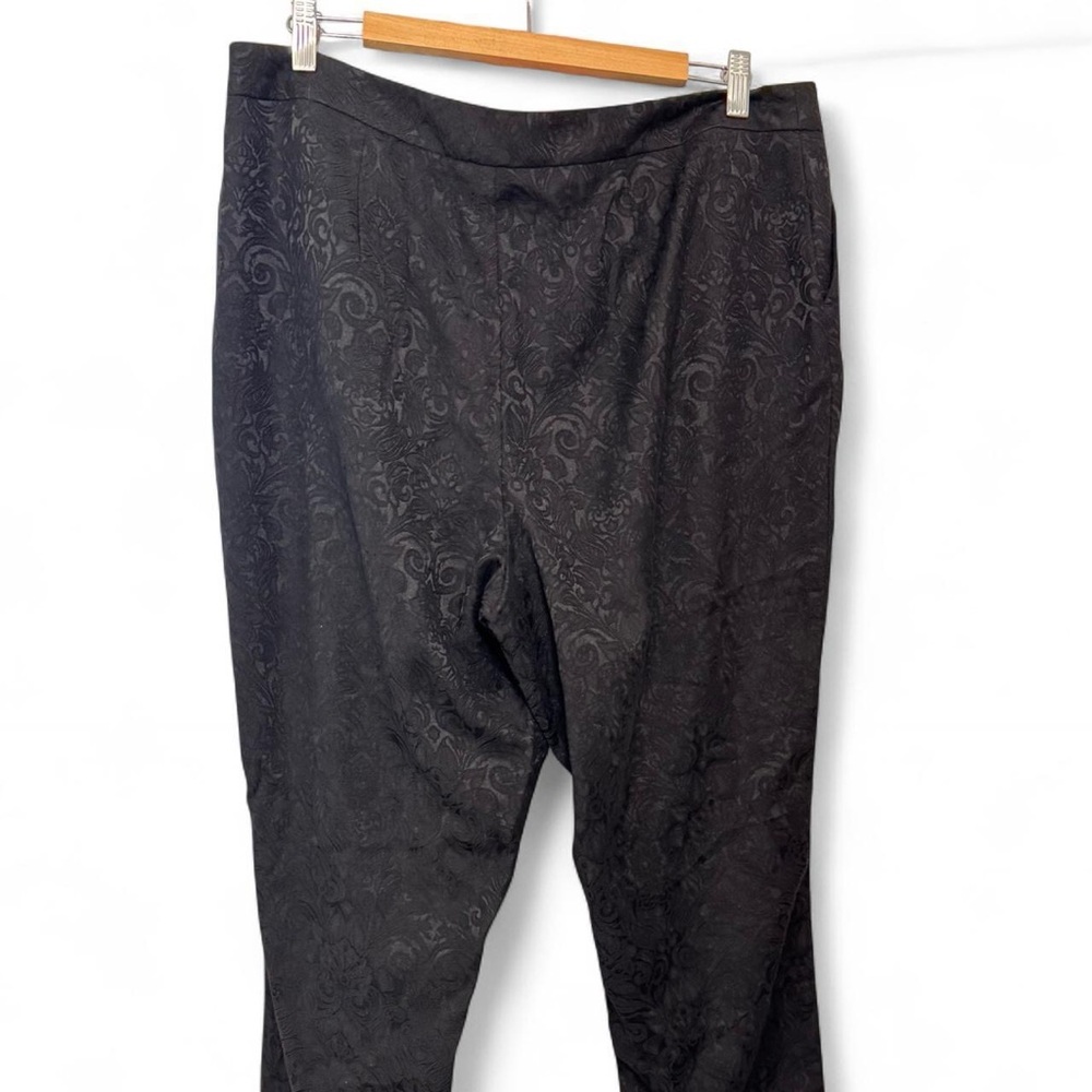 LN Ashley Stewart Elegant Black Patterned Pants - 16 - Picture 6 of 10